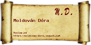 Moldován Dóra névjegykártya